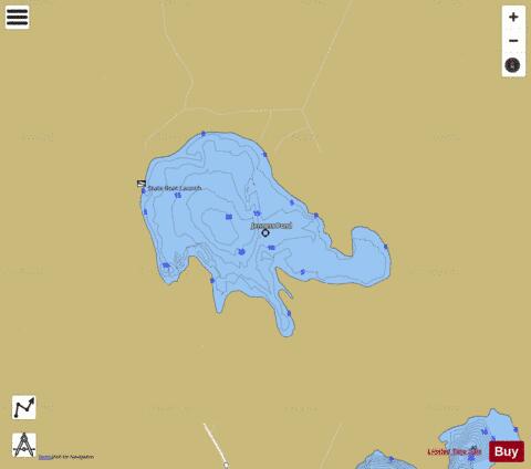 Jenness Pond depth contour Map - i-Boating App