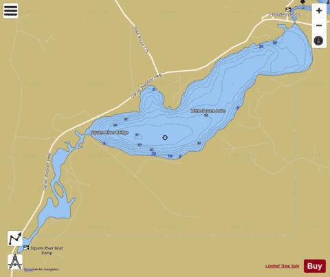 Little Squam Lake depth contour Map - i-Boating App