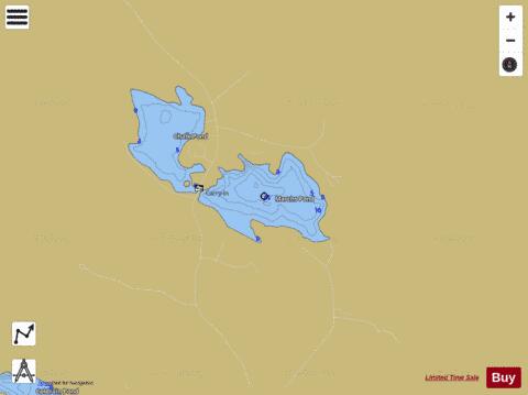 Marchs Pond depth contour Map - i-Boating App