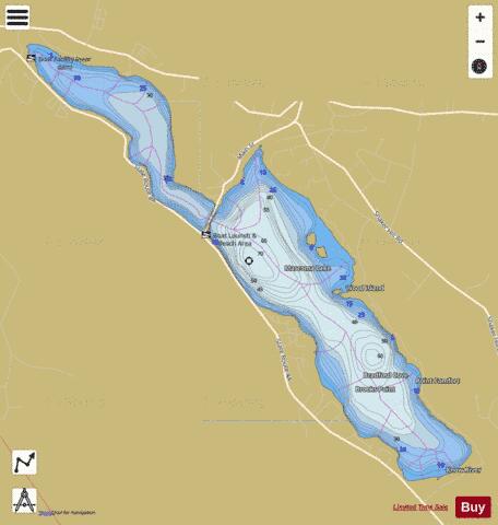 Mascoma Lake depth contour Map - i-Boating App