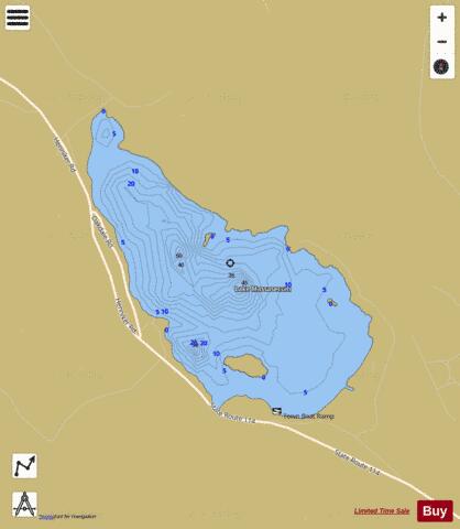 Lake Massasecum depth contour Map - i-Boating App