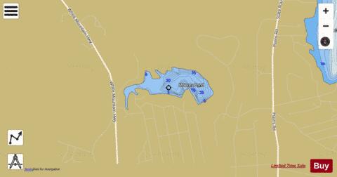 Moores Pond depth contour Map - i-Boating App
