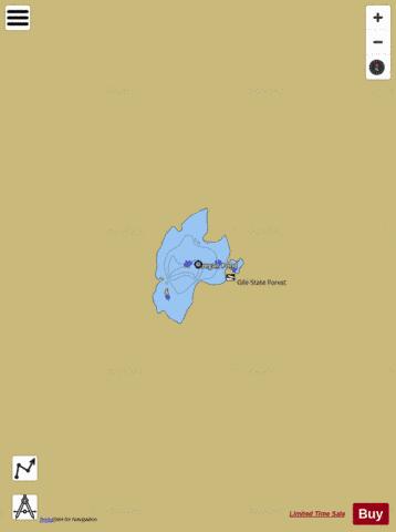 Morgan Pond depth contour Map - i-Boating App