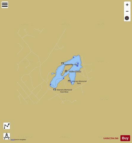 Naticook Lake depth contour Map - i-Boating App