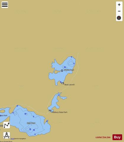 North Pond depth contour Map - i-Boating App