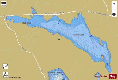 Northwood Lake depth contour Map - i-Boating App