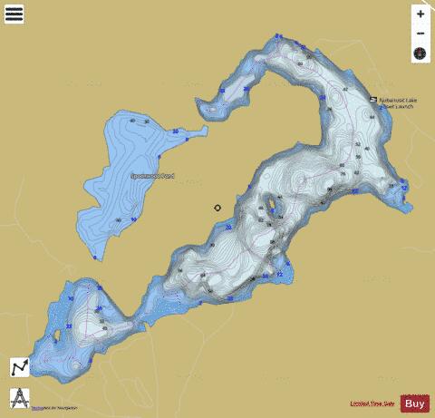 Nubanusit Lake depth contour Map - i-Boating App