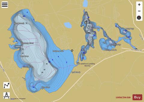 Ossipee Lake depth contour Map - i-Boating App