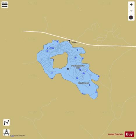 Pemingewasset Lake depth contour Map - i-Boating App