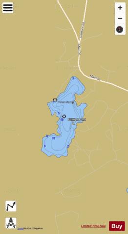 Phillips Pond depth contour Map - i-Boating App