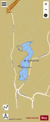 Pine Island Pond depth contour Map - i-Boating App