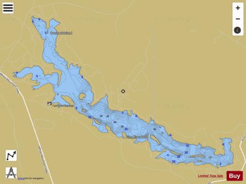 Pine River Pond depth contour Map - i-Boating App