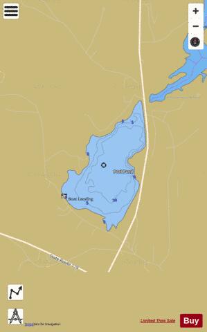 Pool Pond depth contour Map - i-Boating App