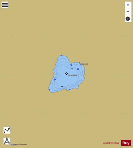 Post Pond depth contour Map - i-Boating App