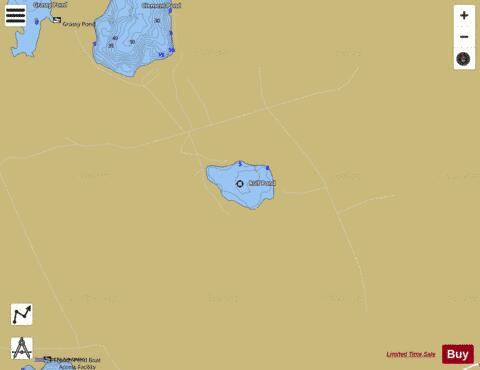 Rolf Pond depth contour Map - i-Boating App
