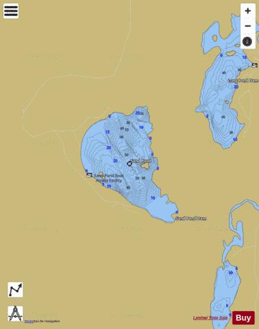 Sand Pond depth contour Map - i-Boating App