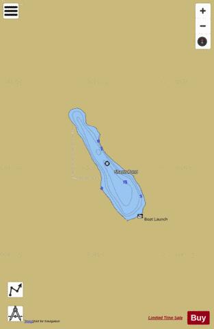 Shaws Pond depth contour Map - i-Boating App