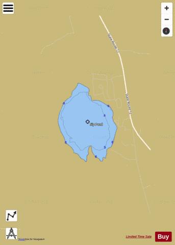 Sip Pond depth contour Map - i-Boating App
