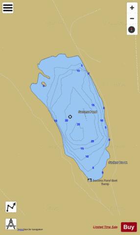 Success Pond depth contour Map - i-Boating App
