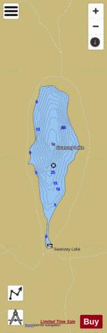Swanzey Lake depth contour Map - i-Boating App