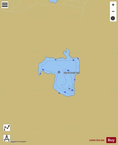 Upper Beech Pond depth contour Map - i-Boating App