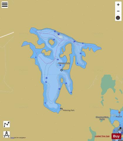 Wickwas Lake depth contour Map - i-Boating App