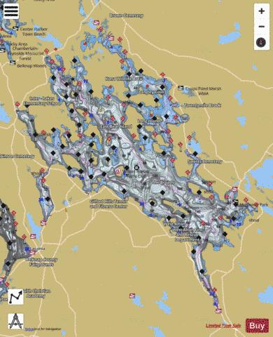 Lake Winnipesaukee depth contour Map - i-Boating App