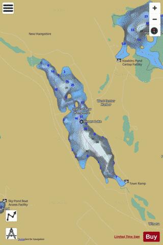 Winona Lake depth contour Map - i-Boating App