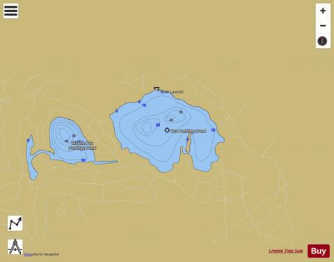 Pea Porridge Pond depth contour Map - i-Boating App