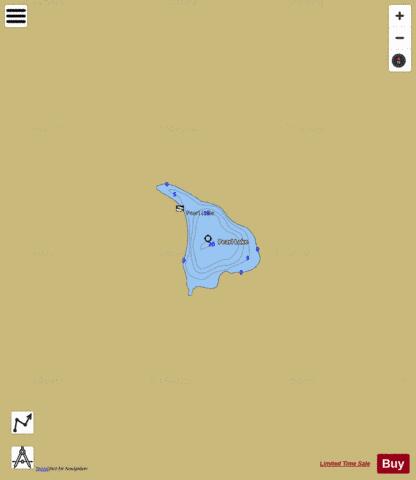 Pearl Lake depth contour Map - i-Boating App