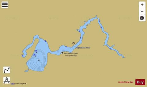 Pequawket Pond depth contour Map - i-Boating App