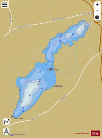 Cobbetts Pond depth contour Map - i-Boating App