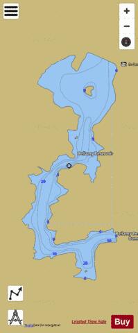 Bellamy Reservoir depth contour Map - i-Boating App