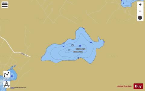 Wash Pond depth contour Map - i-Boating App