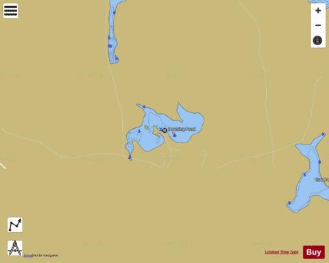 Downing Pond depth contour Map - i-Boating App