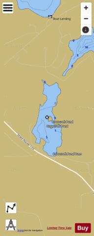 Crowcroft Pond depth contour Map - i-Boating App