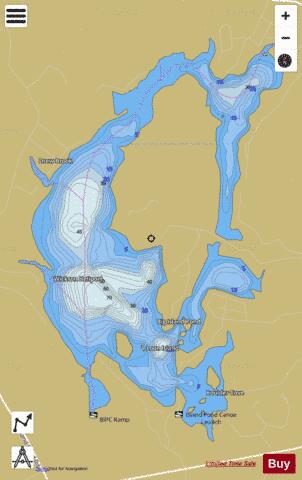 Big Island Pond depth contour Map - i-Boating App
