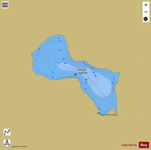 Back Lake depth contour Map - i-Boating App