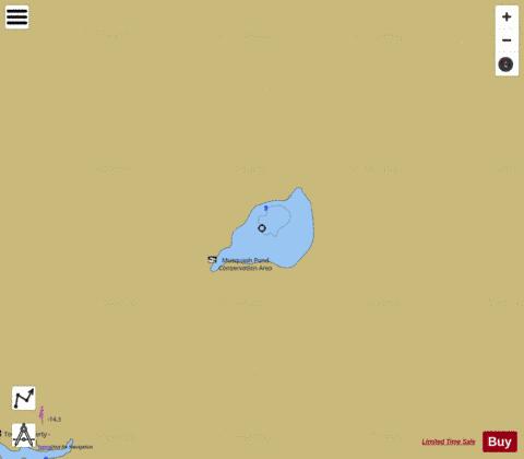 MUSQUASH POND depth contour Map - i-Boating App