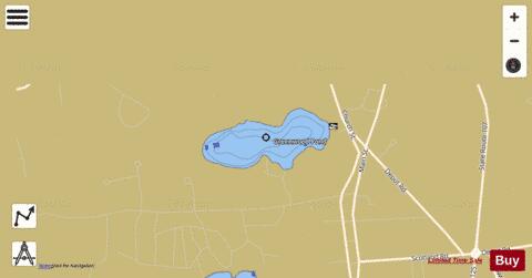GREENWOOD POND depth contour Map - i-Boating App