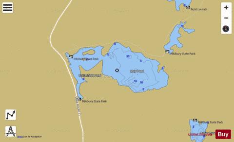 MAY POND depth contour Map - i-Boating App