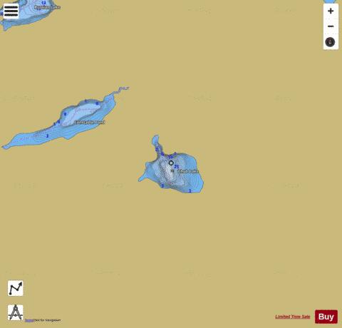 Chub Lake depth contour Map - i-Boating App