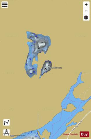 Eagles Nest Lake depth contour Map - i-Boating App