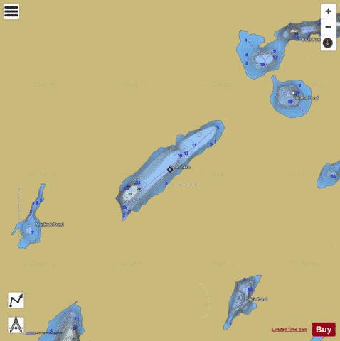Lyon Lake depth contour Map - i-Boating App