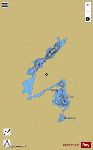 Oven Lake depth contour Map - i-Boating App