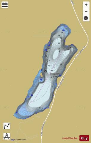 Eighth Lake depth contour Map - i-Boating App