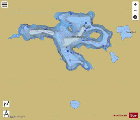 St Regis Pond depth contour Map - i-Boating App