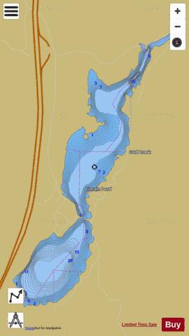 Lincoln Pond depth contour Map - i-Boating App