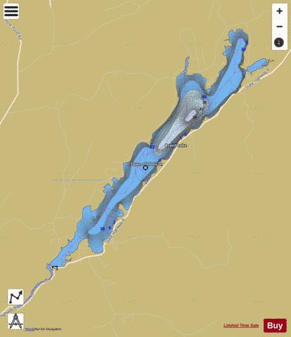 Brant Lake depth contour Map - i-Boating App