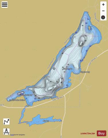 Piseco Lake depth contour Map - i-Boating App